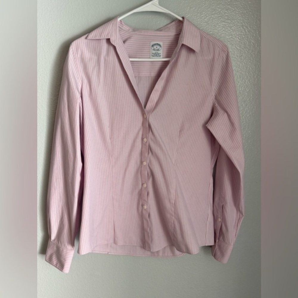 Brooks Brothers Fitted Striped Buttondown Top SIze 8